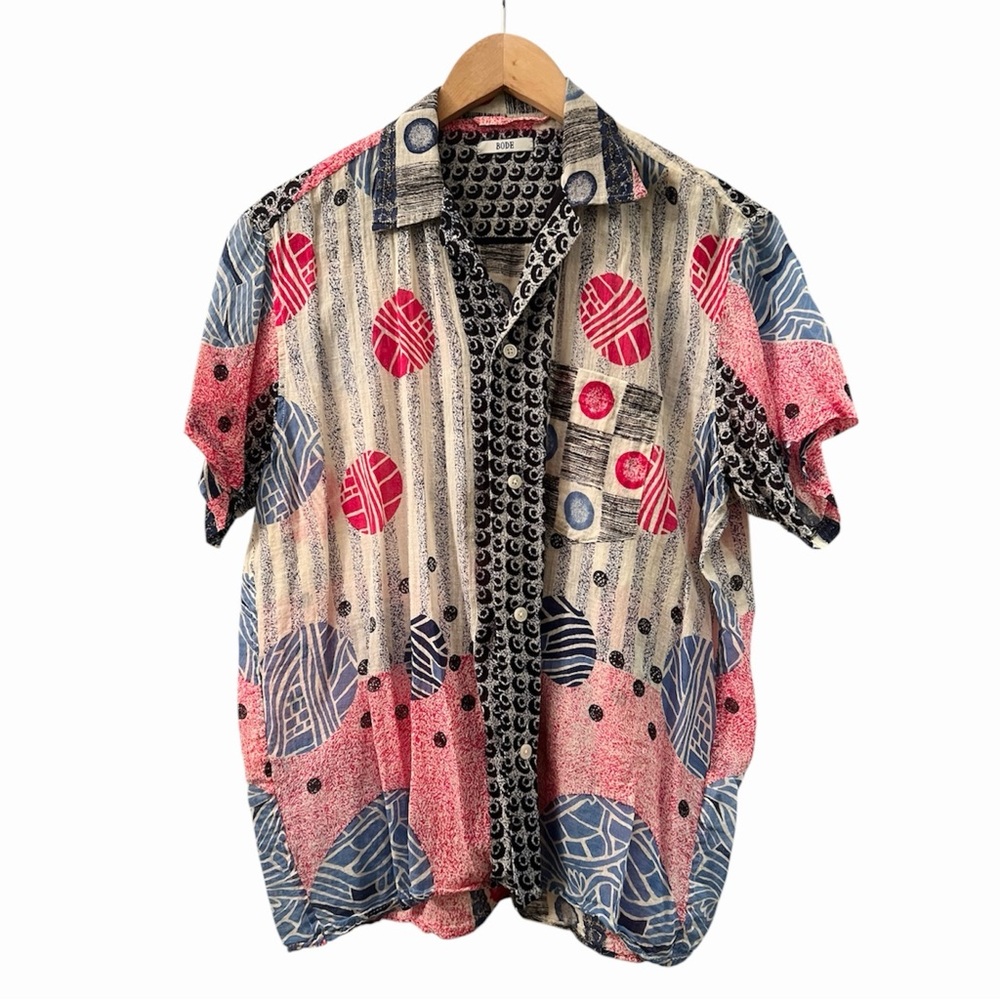 Bode Pattern Short-Sleeve Button-Up Shirt